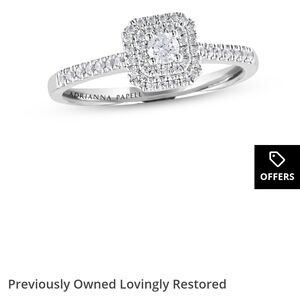 Adrianna Papell Silver Diamond Ring